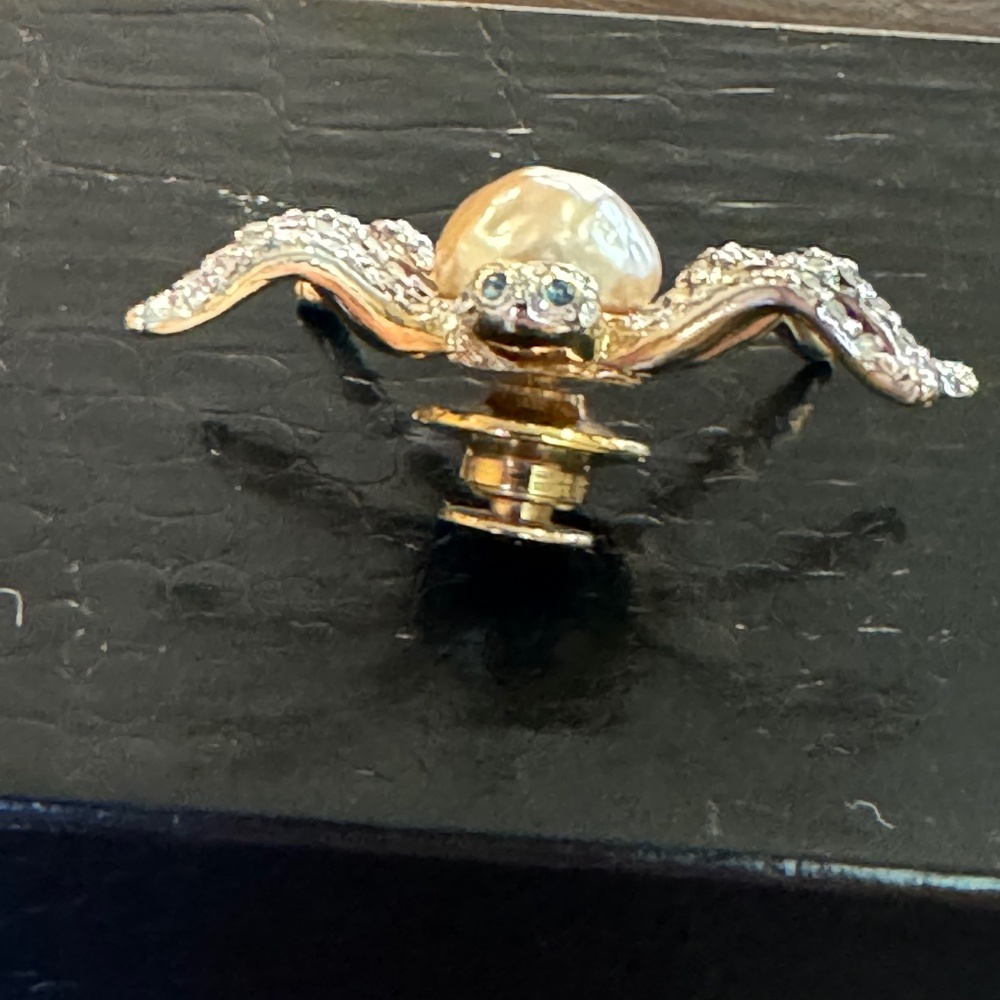 Vintage Carolee small rhinestone spider pin